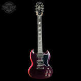 Full front of Used Epiphone Futura SG Custom Midnight Ember Shift.