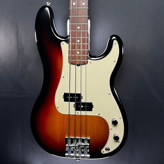 Front of Used 2006 Fender Highway I Precision Bass 3-Color Sunburst w/case TFW371