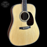 Front angle of Martin Custom Shop 42 Style Super D Adirondack/Wild Grain East Indian Rosewood.