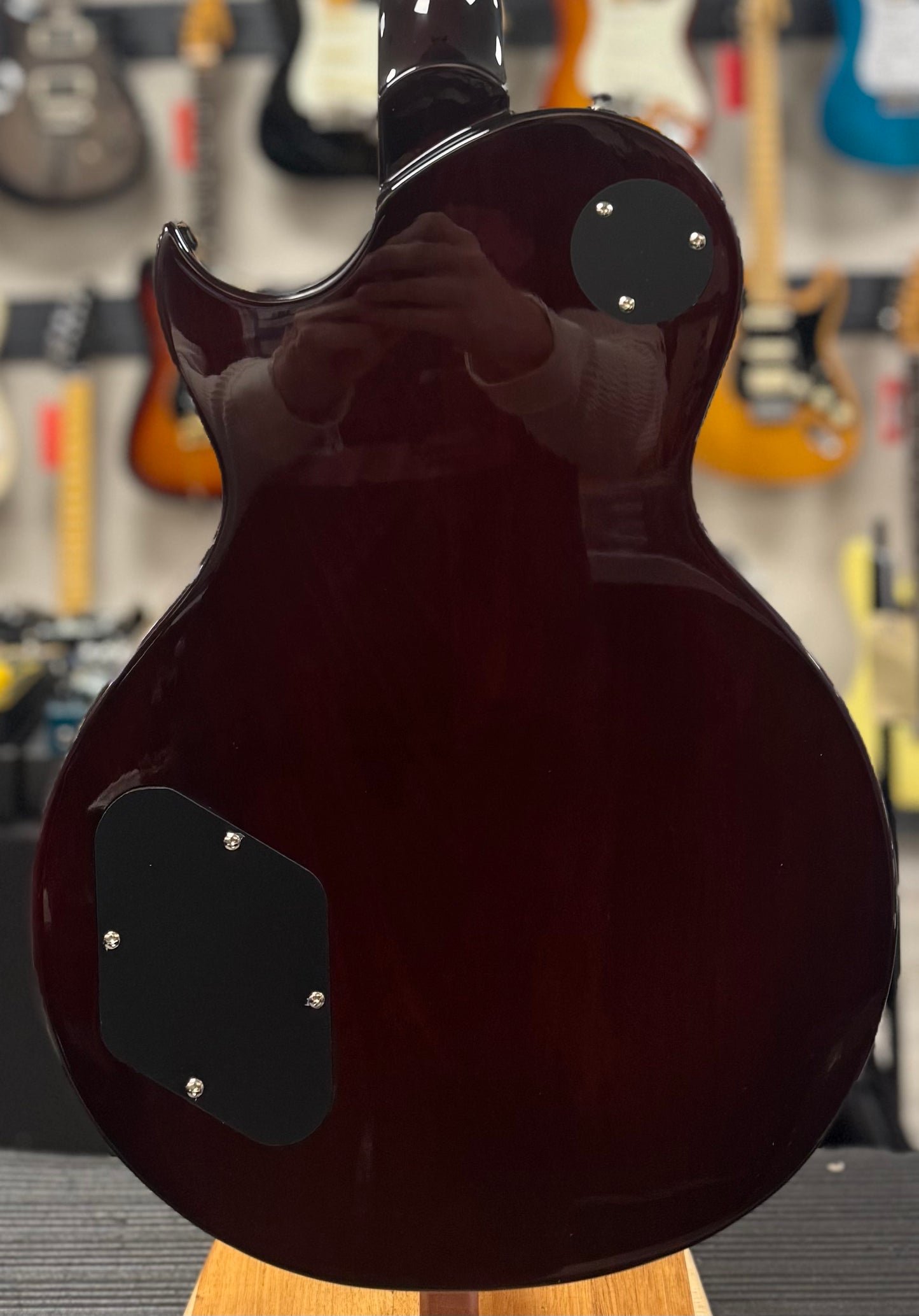 Back of body of Used Vintage LP P90 Gold Top w/bag TSU22804