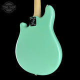 Back angle of Used 2021 Fender Paul Waller Masterbuilt 50's Elecric Mando Surf Green.