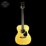Full front of Martin Custom Shop 28/45 Style OM Adirondack/Wild Grain East Indian Rosewood.