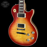 Front angle of Gibson Les Paul Standard 60s Faded Vintage Bourbon Burst.