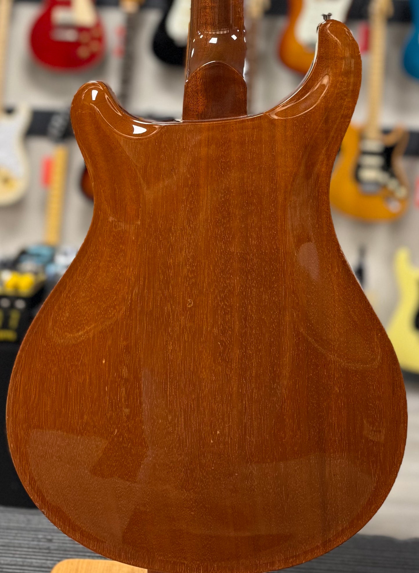 Back of body of Used 2004 PRS McCarty Hollowbody Piezo Vintage Natural w/case TSS6449