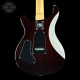 Back of 2024 PRS Paul Reed Smith CE24 Semi-Hollow Quilt Black Amber.