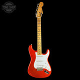 Full front of Fender Custom Shop LTD 70th Anniversary 1954 Stratocaster Candy Tangerine.