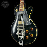Front angle of Used 2005 Gibson Custom Shop Neil Young "Old Black" (Yamano) LPR-6 Les Paul Tom Murphy Aged.