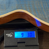 Gibson Les Paul Standard 50s Figured Top Ocean Blue on scale displaying weight.