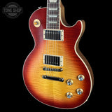 Front angle of Gibson Les Paul Standard 60s Faded Vintage Bourbon Burst.