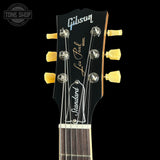 Headstock of Gibson Les Paul Standard 50s Figured Top Honey Amber.