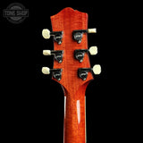 Back of headstock of Used Collings I-30 LC Faded Cherry.