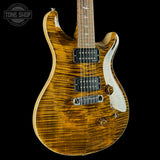 Front angle of PRS Wood Library Custom 24 Stoptail Limited Edition Tiger Eye Stained Neck.