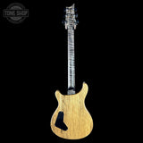 Full back of PRS Wood Library Custom 24 Stoptail Limited Edition Charcoal Stained Neck.