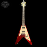 Full frontal of Used 2005 Gibson Flying V Gloss Cherry w/OHSC TFW3270.