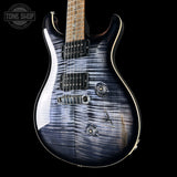 Front angle of PRS Wood Library Custom 24 Stoptail Limited Edition Purple Mist Stained Neck.