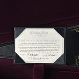 Certificate of authenticity for Martin Custom Shop 28/45 Style 000 Adirondack/Wild Grain East Indian Rosewood.