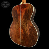 Back angle of Martin Custom Shop 28/45 Style 000 Adirondack/Wild Grain East Indian Rosewood.