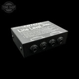 Front angle of Used Morley Ebtech LLS-2 2-Channel Line Level Shifter.