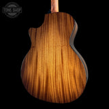 Back angle of Taylor Prototype 514ce Japan Limited Blacktop.