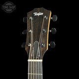 Headstock of Taylor Prototype Sunset Boulevard 214ce Walnut / Sitka Eclipse Burst.