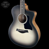 Front angle of Taylor Prototype Sunset Boulevard 214ce Walnut / Sitka Eclipse Burst.