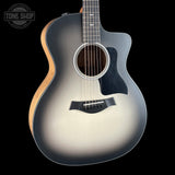 Front angle of Taylor Prototype Sunset Boulevard 214ce Walnut / Sitka Eclipse Burst.