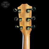 Back of headstock of Taylor Prototype Sunset Boulevard 214ce DLX SEB Rosewood/Sitka.