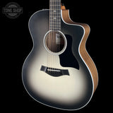 Front angle of Taylor Prototype Sunset Boulevard 214ce Walnut/Sitka Eclipse Burst.