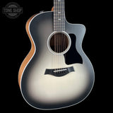 Front angle of Taylor Prototype Sunset Boulevard 214ce Walnut/Sitka Eclipse Burst.
