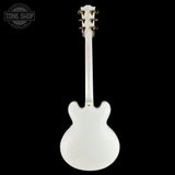 Full back of Gibson Custom 1959 ES-355 Maestro Varitone Alpine White VOS.