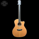 Full frontal of Used 2019 Washburn WLG110SWCEK-D Woodline Grand Auditorium.