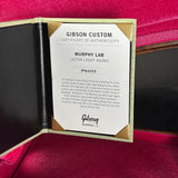 Certificate of authenticity for Gibson Custom 1959 ES-355 Figured Dark Viking Red Ultra Light Aged.