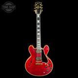 Full front of Gibson Custom 1959 ES-355 Figured Dark Viking Red Ultra Light Aged.