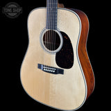 Front angle of Martin Custom Shop 28 Style Dread Adirondack VTS/Cocobolo.