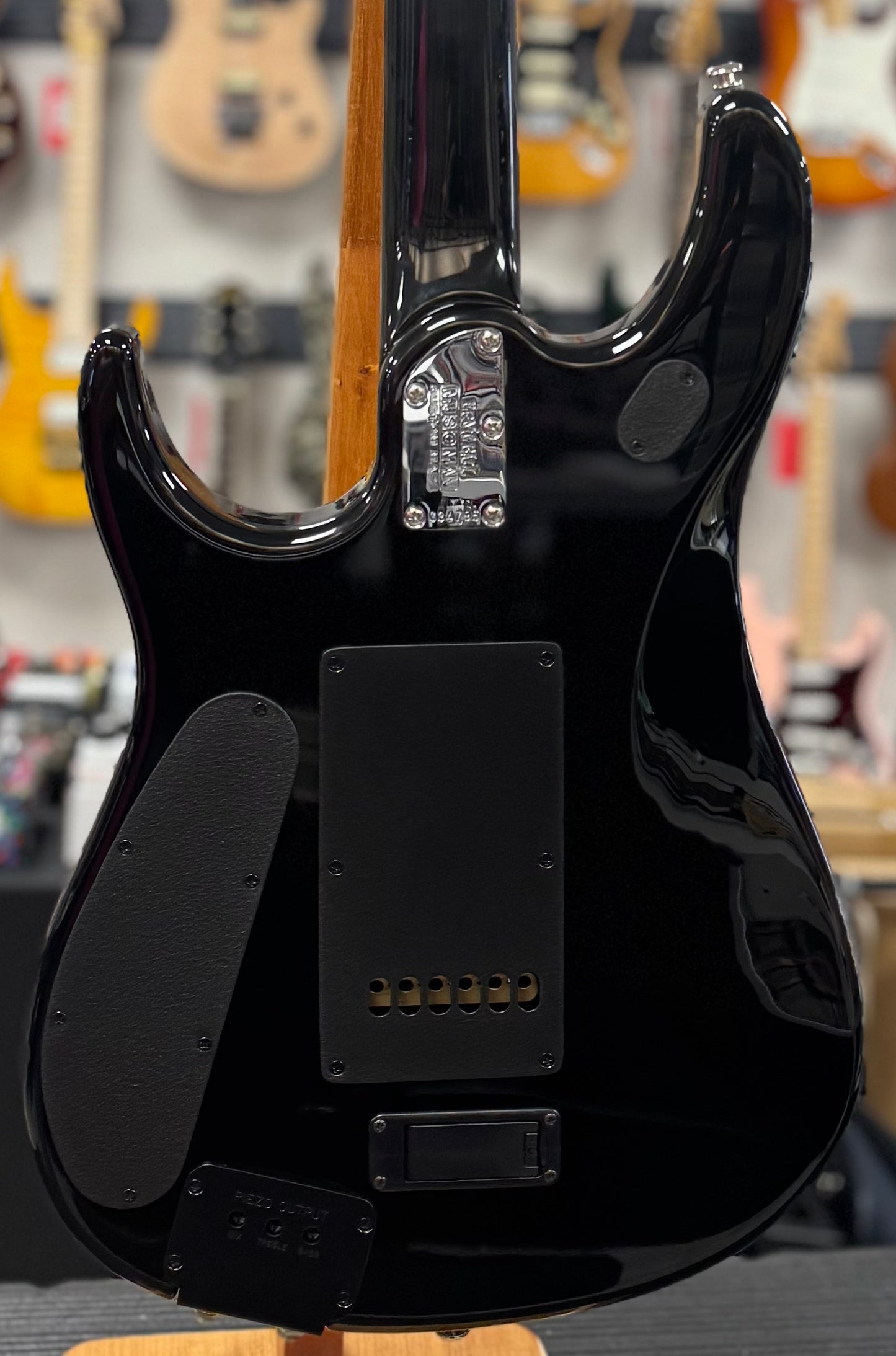 Back of Used 2007 Music Man Ball Family Reserve JP15-06 Transparent Black w/Case TSS6680