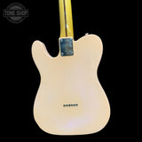 Back of Used 2014 Squier Vintage Modified 72 Telecaster Thinline Refin Shell Pink TFW3549 body.