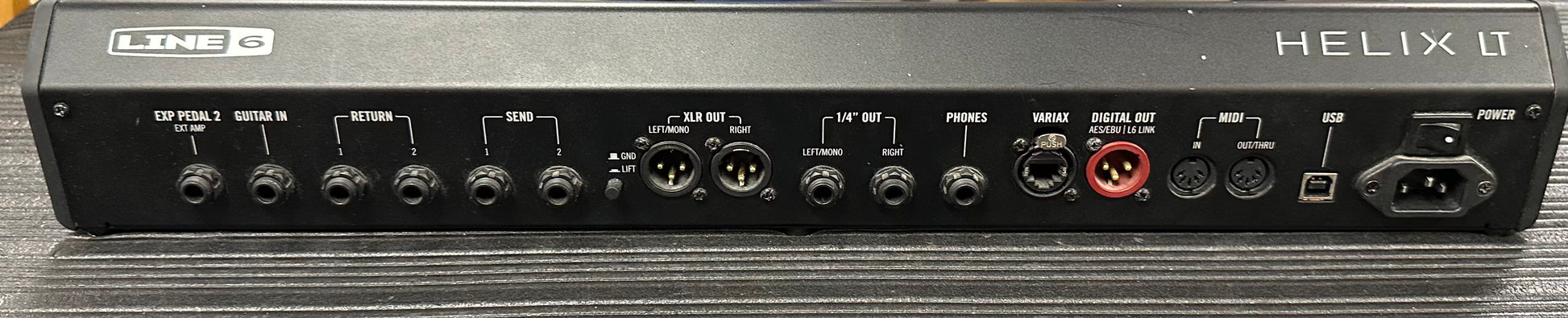 Back of Used Line 6 Helix LT Multi Effects Processor Pedal TSS3741