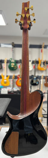 Back of whole Used Warrior Kings Closet Isabella 5-String Bass Red Alligator Top w/Bag TSS6755