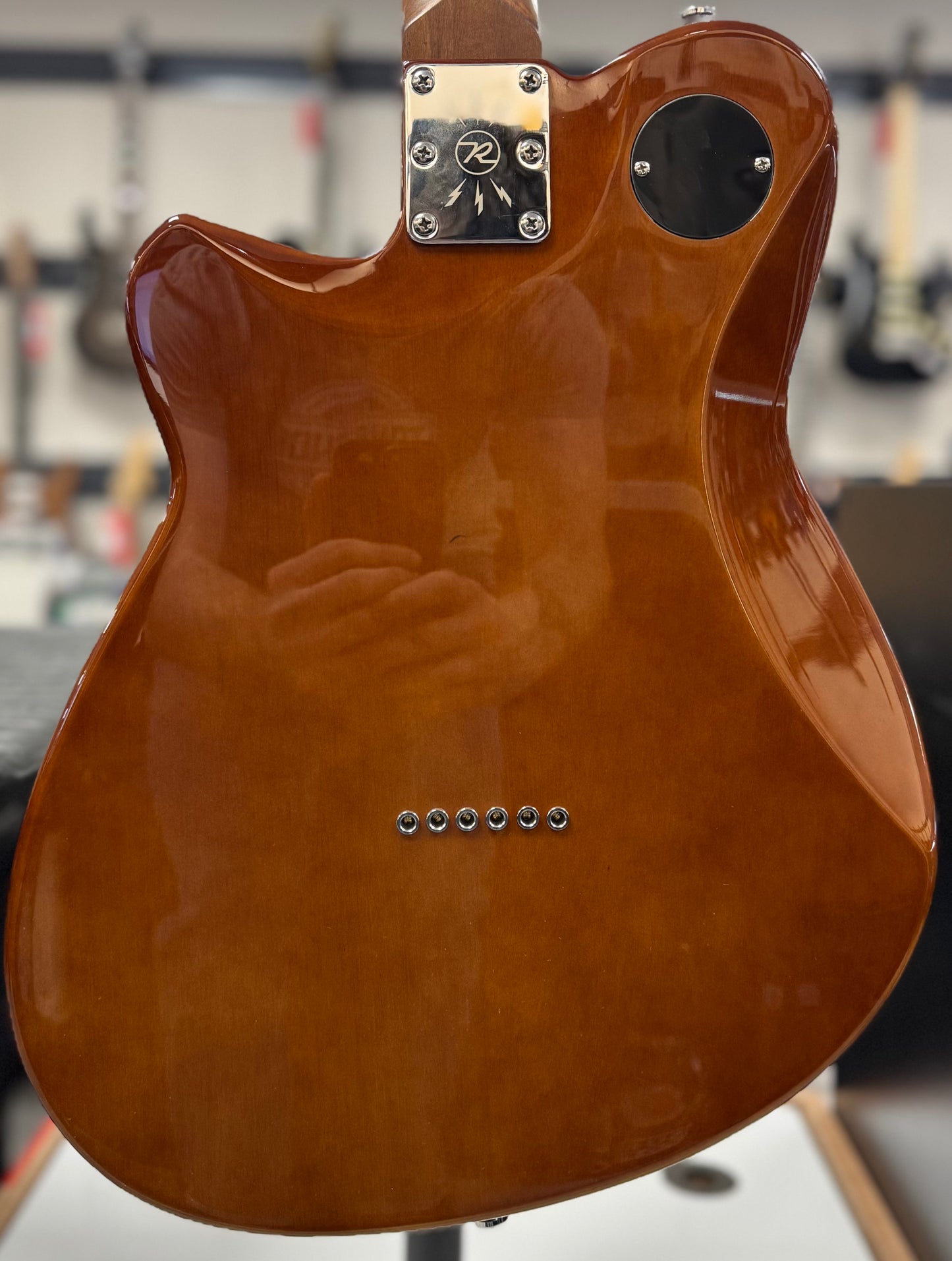 Used Reverend Charger RA Limited Edition Red Gold Green Sparkle w/case TSS6776