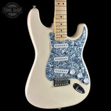 Front angle of Used 1999 Fender Standard Stratocaster White.