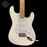 Front of Used 2002 Fender Standard Stratocaster Arctic White TFW3640.
