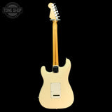 Back of Used 2002 Fender Standard Stratocaster Arctic White TFW3640.