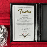 Certificate of authenticity for Used Fender Custom Shop 70th Anniversary 1954 Strat Journeyman Relic Daphne Blue.