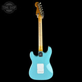 Full back of Used Fender Custom Shop 70th Anniversary 1954 Strat Journeyman Relic Daphne Blue.