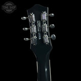 Back of headstock of Used Gretsch G5421 Electromatic Jet Club Red.
