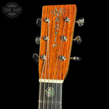 Guitar headstock with 'Martin' branding on a black background