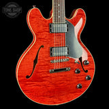 Front angle of Collings I35-LC Faded Cherry.