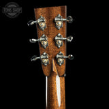 Back of headstock of Collings D2H Natural Sitka/Rosewood.
