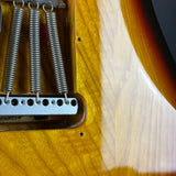 Wear on back of Used 2006 Fender Deluxe Player Strat 3-Tone Sunburst.