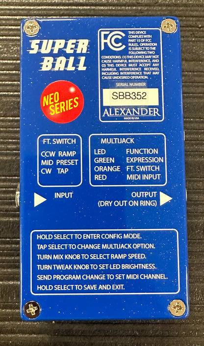 Bottom of Used Alexander Pedals Superball Kinetic Modulator w/box TSS3796